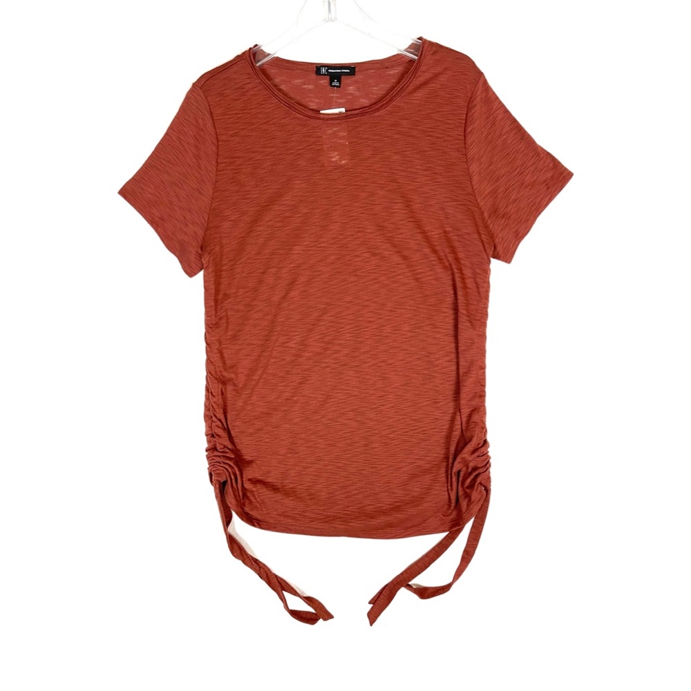 INC international concepts ruching, short sleeve T-shirt NWT.